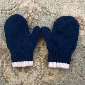 Carter's Cozy Navy and Pink Mittens